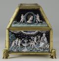Left side view of casket