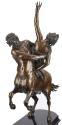 Alternate view of bronze sculpture of a woman struggling against a centaur