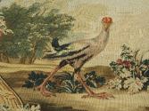 Detail of bird in the tapestry on a Canapé: Part of a Set of Two Canapés, Eight Armchairs and a…