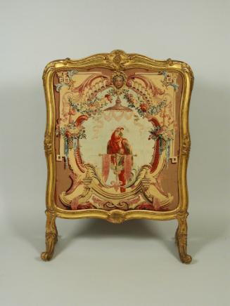 Fire Screen: Part of a Set of Two Canapés, Eight Armchairs and a Fire Screen Showing Figures an…