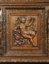 Panel of nude figure with urn and leaves