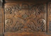 Panel with carved decorative scrolls