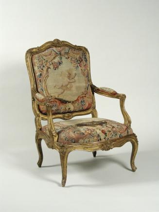 One Armchair: Part of a Set of Two Canapés, Eight Armchairs and a Fire Screen Showing Figures a…