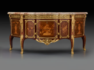 Commode with Floral and Armorial Marquetry and gilt bronze 