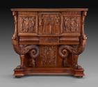 Dressoir with Harpy Supports, Terms, and Strapwork Reliefs