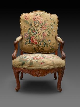 Armchair with Tapestry Covers Showing Fruit