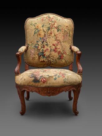 Armchair with Tapestry Covers Showing Fruit