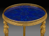Gilt-Bronze Tripod Table with Lapis Lazuli Top