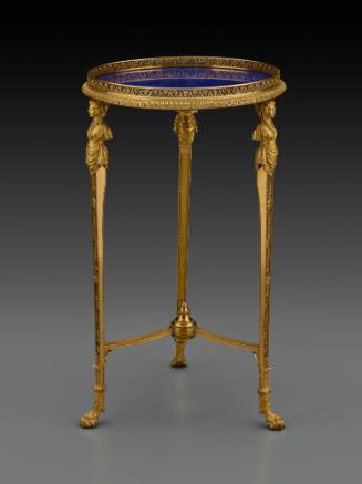 Gilt-Bronze Tripod Table with Lapis Lazuli Top