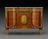 Commode with Pictorial and Trellis Marquetry