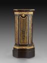 Octagonal Pedestal with Tendril Marquetry of Tortoiseshell and Brass  (One of a Pair)