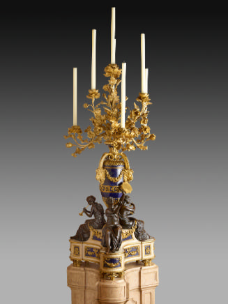 Candelabrum Vase with Seated Musicians 
