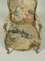 Detail of seat with Beauvais tapestry