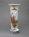 Vase with landscape and floral motif