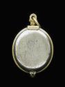 Image of plain reverse side of pendant clock