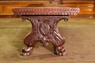 Center Table with Acanthus-Covered Supports and Lion's Paw Feet, view of table side