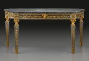 Blue Marble Side Table with Neoclassical Gilt-Bronze Mounts