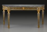 Blue Marble Side Table with Neoclassical Gilt-Bronze Mounts