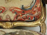 Detail of tapestry and frame: Part of a Set of Two Canapés, Eight Armchairs and a Fire Screen S…