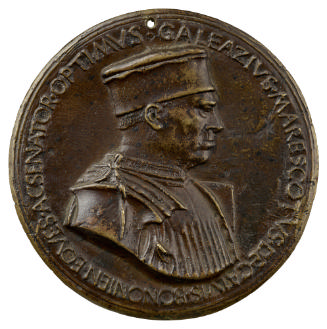 Bronze portrait medal of Galeazzo Marescotti in profile to the right