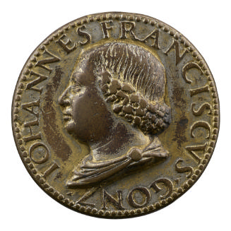 Bronze portrait medal of Gianfranceso Gonzaga di Rovigo in profile to the left