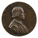 Bronze portrait medal of Martin de Hanna in profile to the right